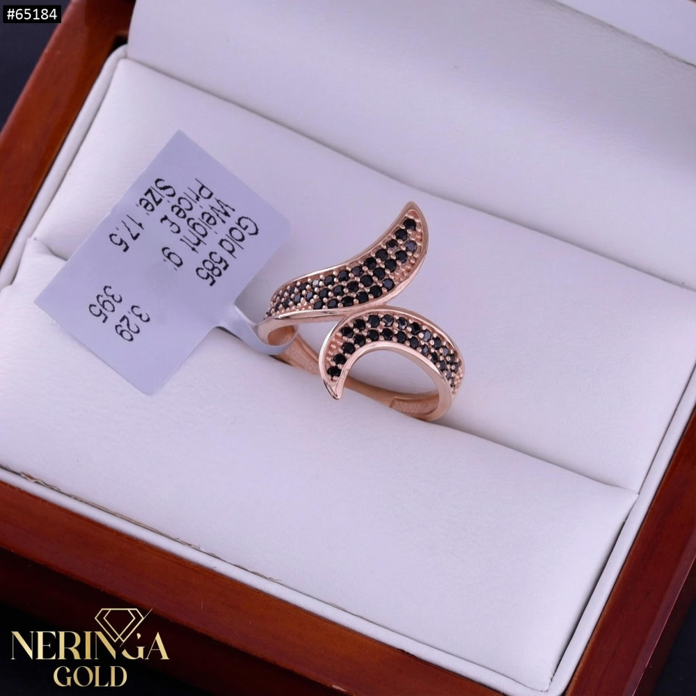 Rose gold women's ring #65184