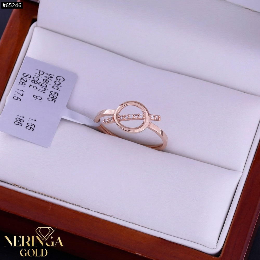 Rose gold women's ring #65246