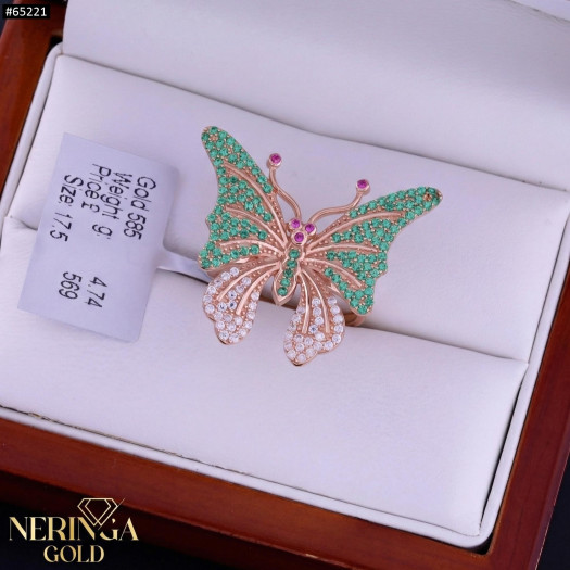 Rose gold women's ring #65221