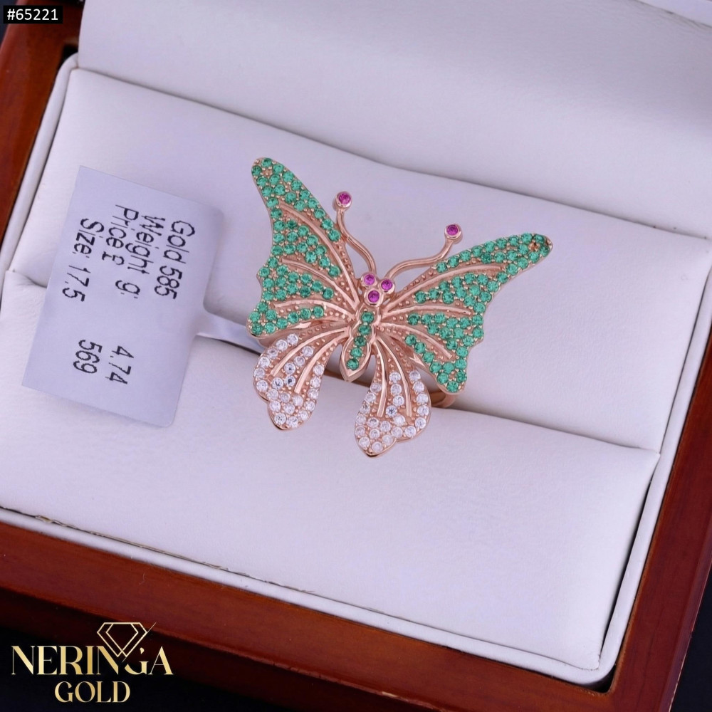 Rose gold women's ring #65221