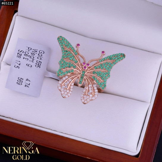 Rose gold women's ring #65221