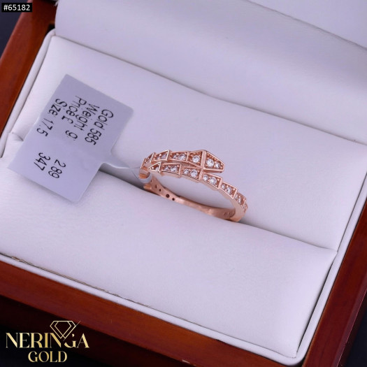 Rose gold women's ring #65182