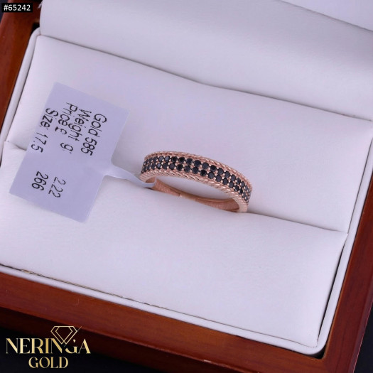 Rose gold women's ring #65242