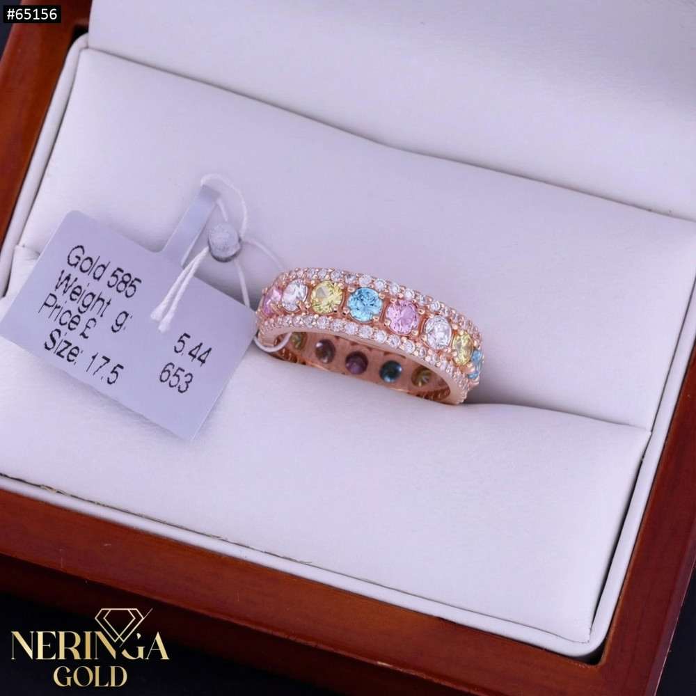 Rose gold women's ring #65156