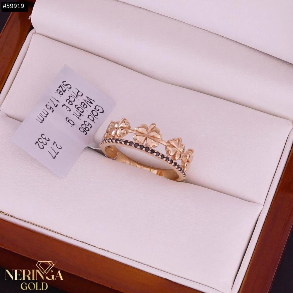 Rose gold women's ring #59919