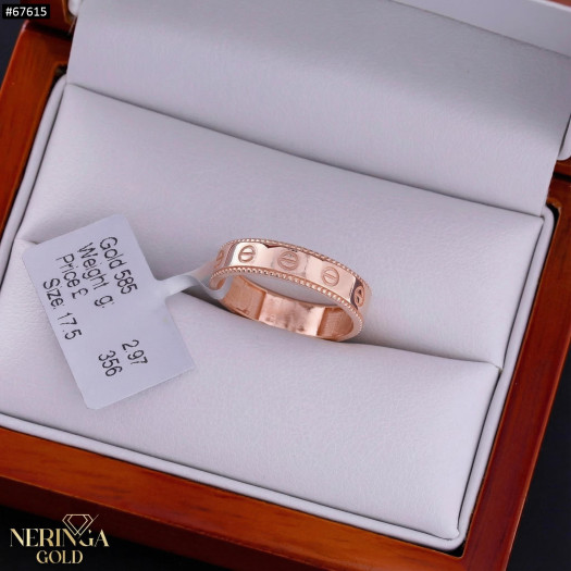 Rose gold women's ring #67615