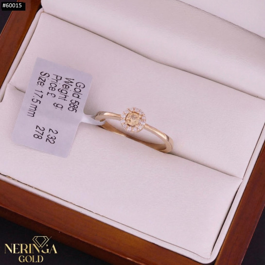 Rose gold women's ring #60015