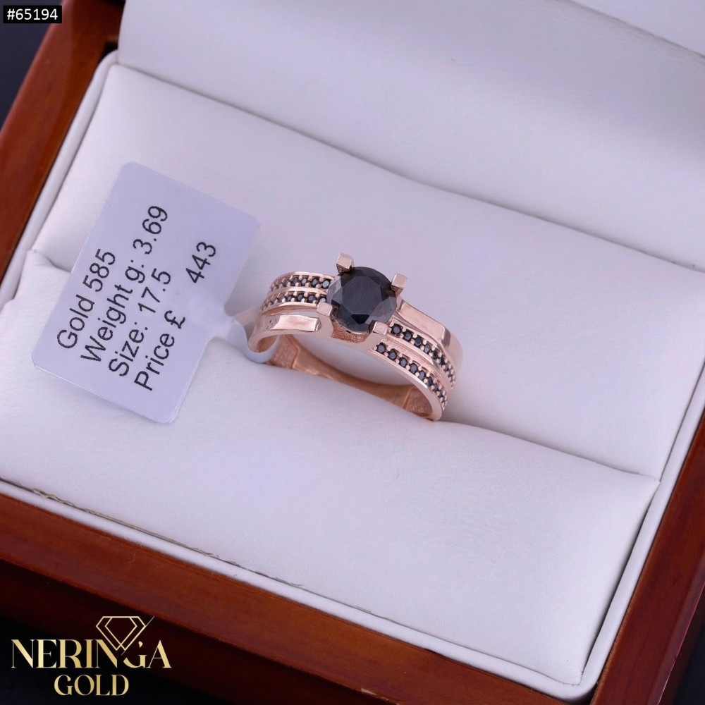 Rose gold women's ring #65194