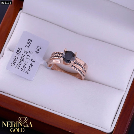 Rose gold women's ring #65194