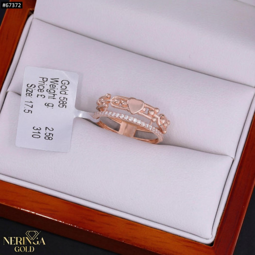 Rose gold women's ring #67372