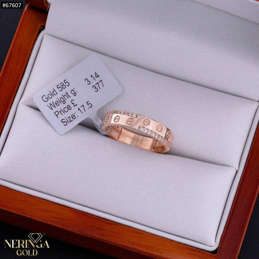 Rose gold women's ring #67607