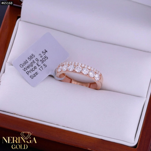 Rose gold women's ring #65168