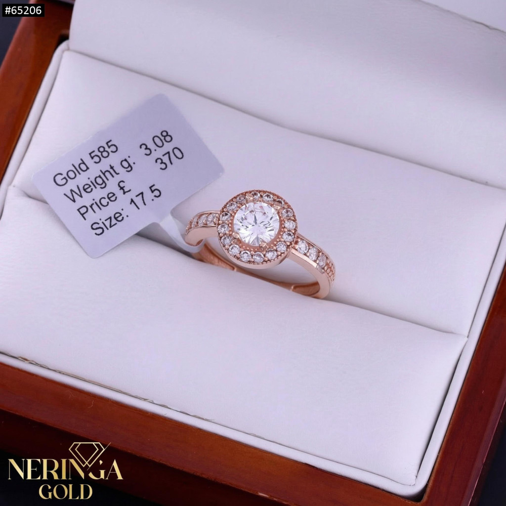 Rose gold women's ring #65206