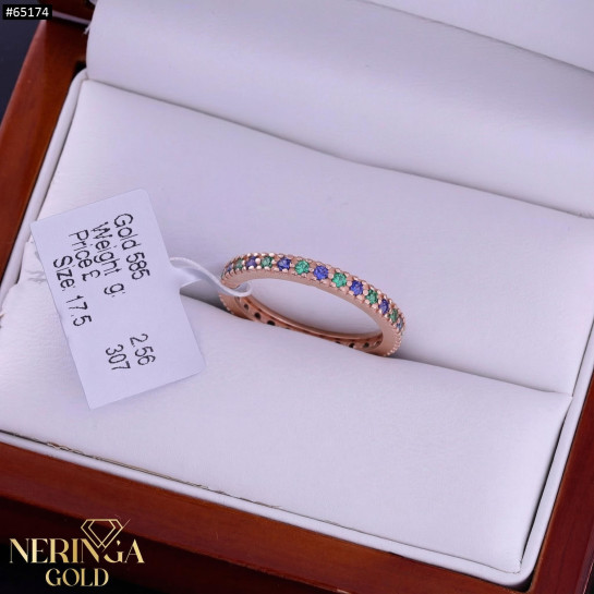 Rose gold women's ring #65174