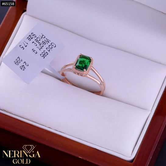 Rose gold women's ring #65158