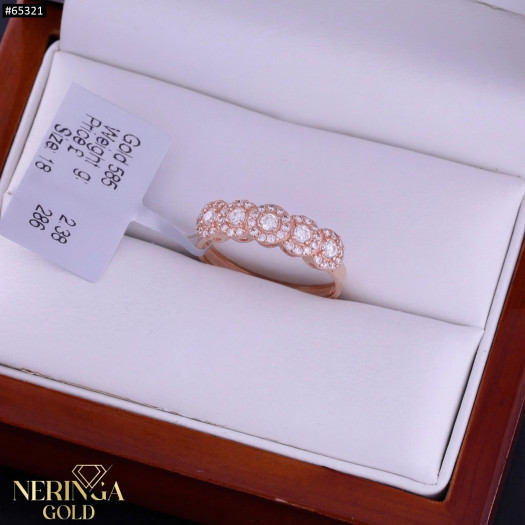 Rose gold women's ring #65321