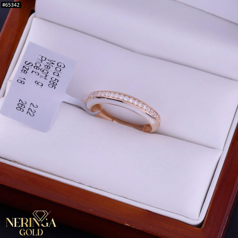 Rose gold women's ring #65342