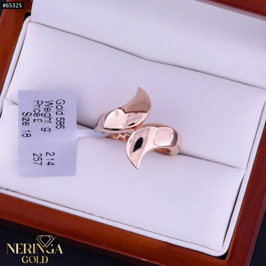 Rose gold women's ring #65325