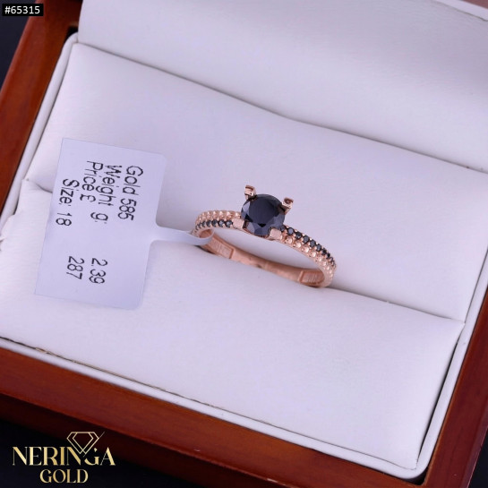 Rose gold women's ring #65315
