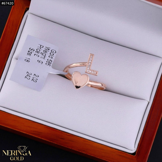 Rose gold women's ring #67420