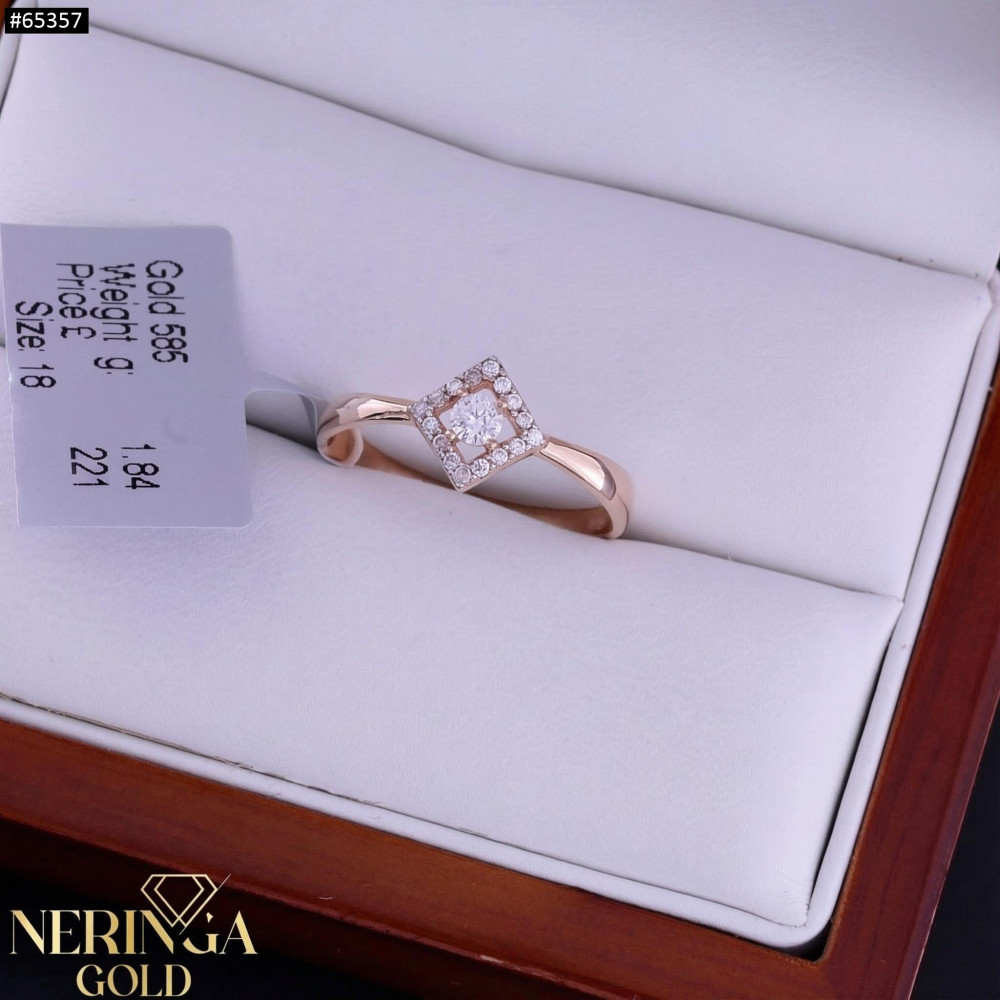 Rose gold women's ring #65357