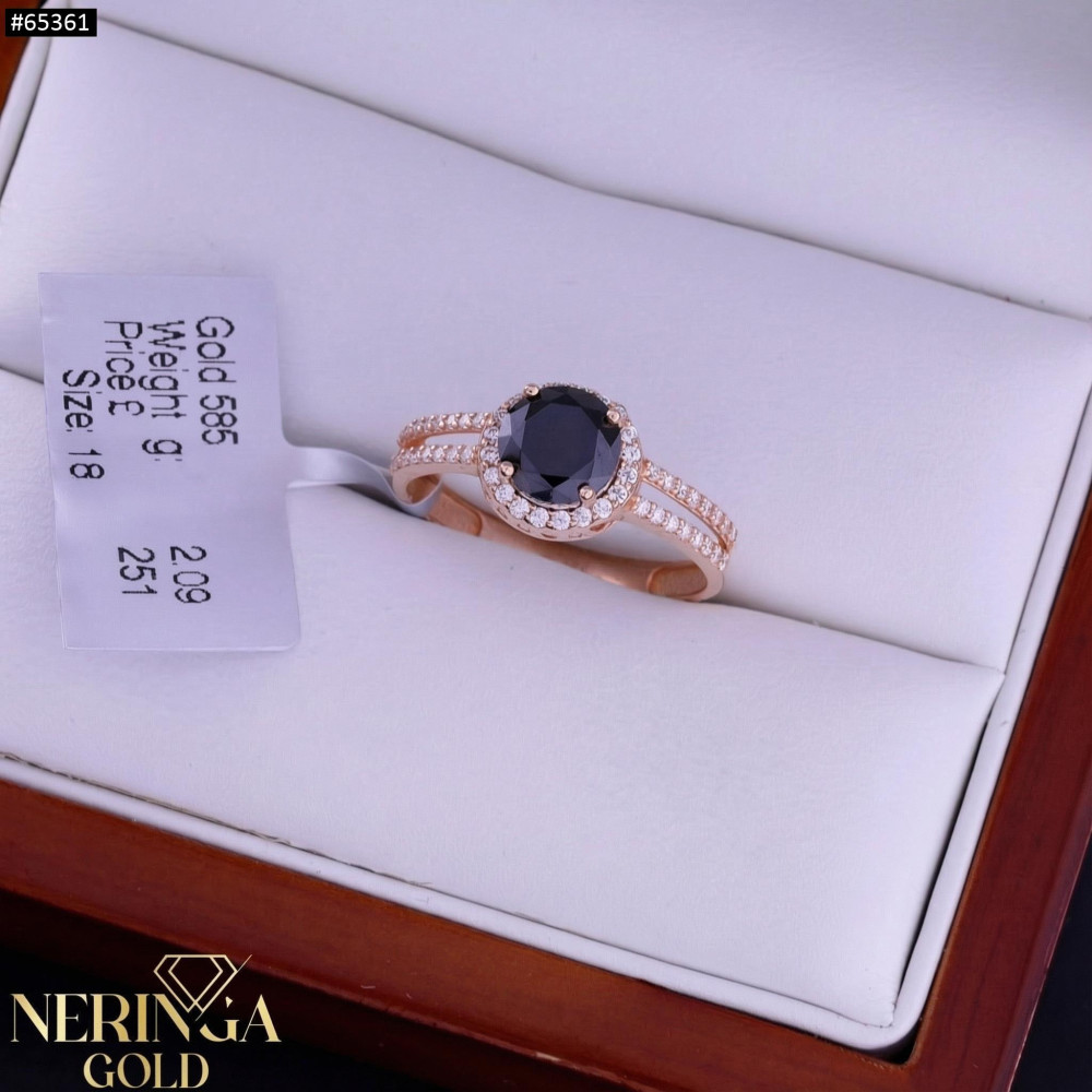 Rose gold women's ring #65361