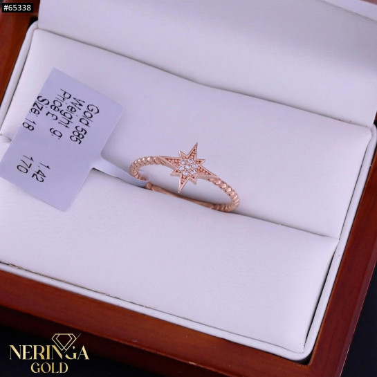 Rose gold women's ring #65338