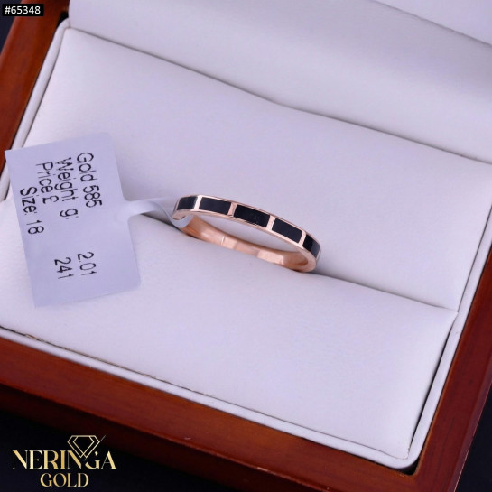 Rose gold women's ring #65348