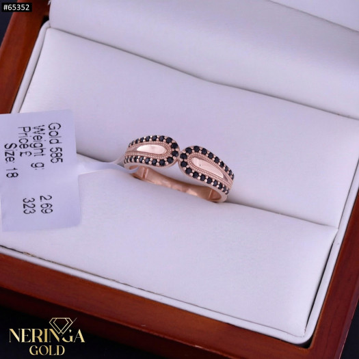 Rose gold women's ring #65352