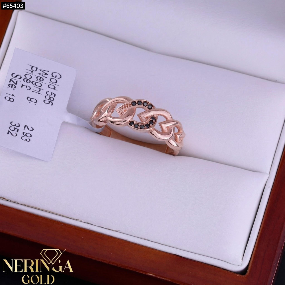 Rose gold women's ring #65403