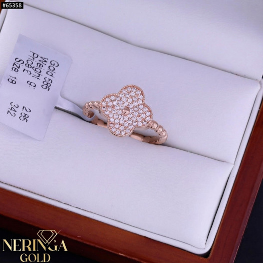 Rose gold women's ring #65358