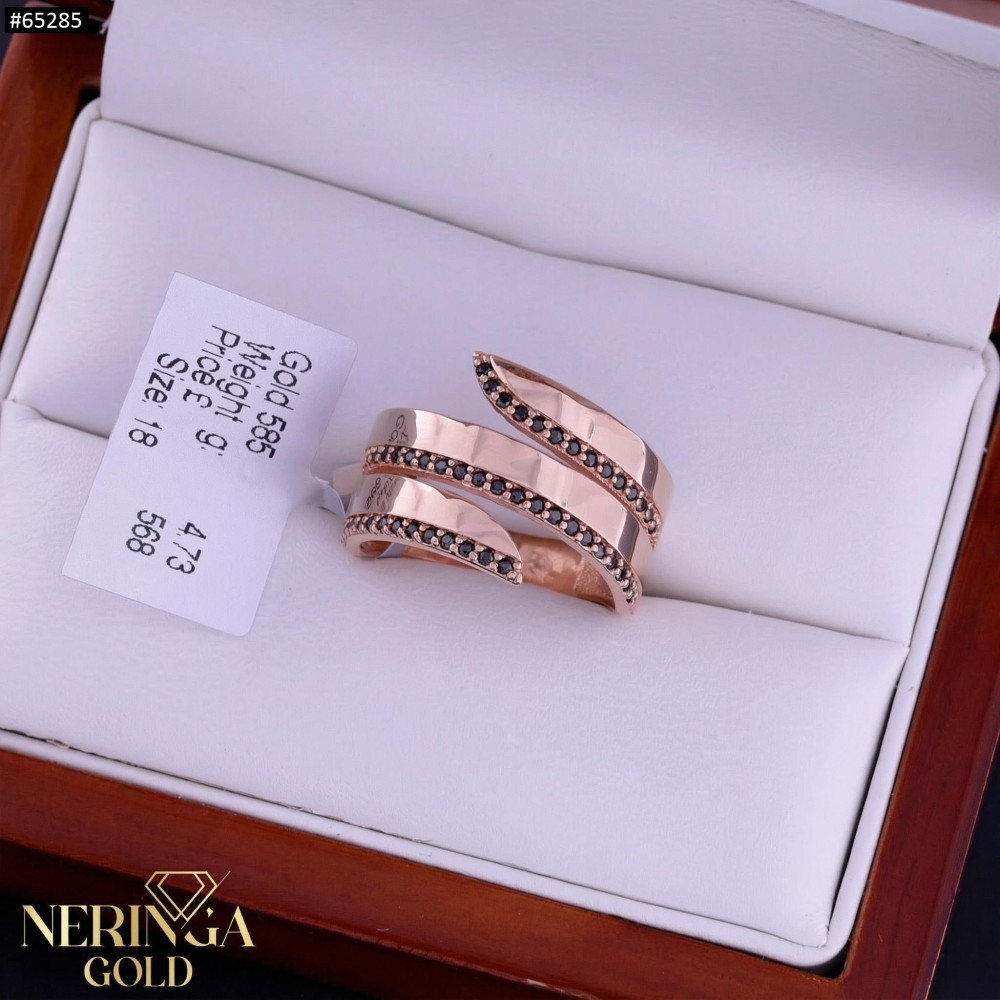 Rose gold women's ring #65285