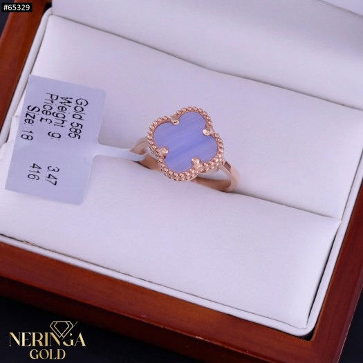 Rose gold women's ring #65329
