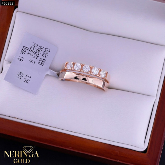 Rose gold women's ring #65328