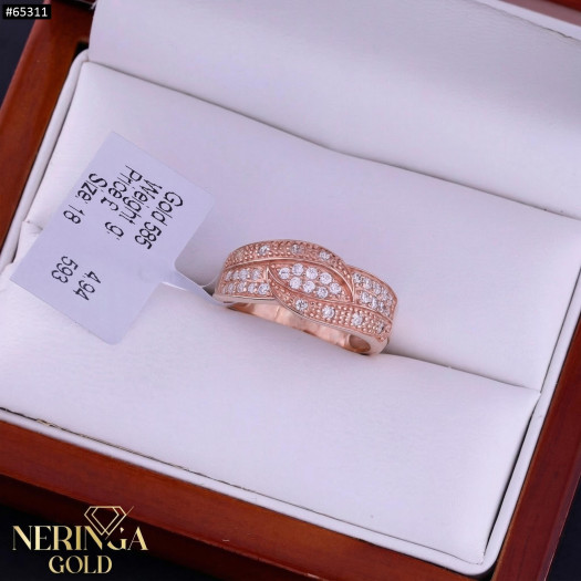Rose gold women's ring #65311