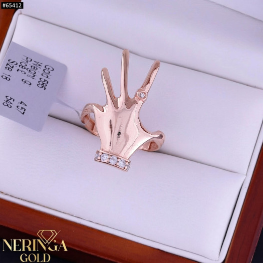 Rose gold women's ring #65412