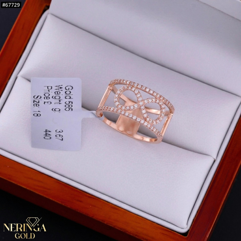 Rose gold women's ring #67729