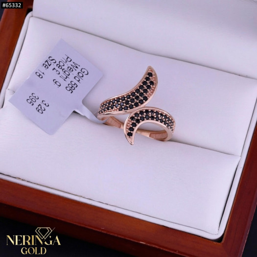 Rose gold women's ring #65332