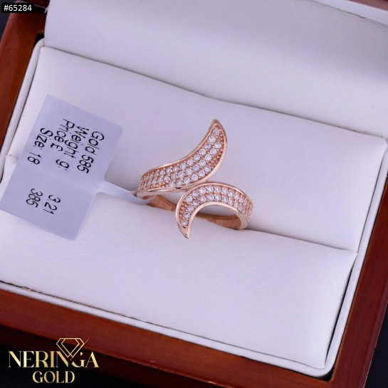 Rose gold women's ring #65284