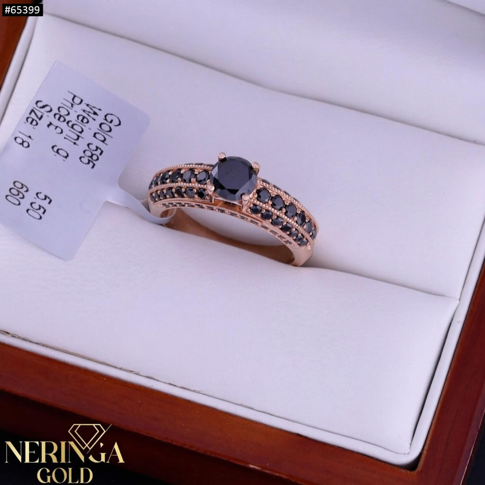 Rose gold women's ring #65399