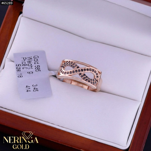 Rose gold women's ring #65289