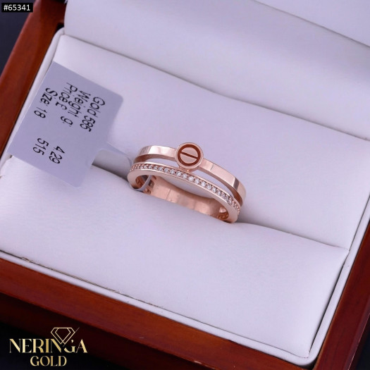 Rose gold women's ring #65341