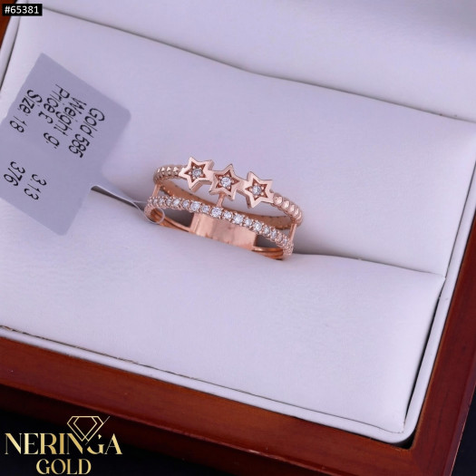 Rose gold women's ring #65381