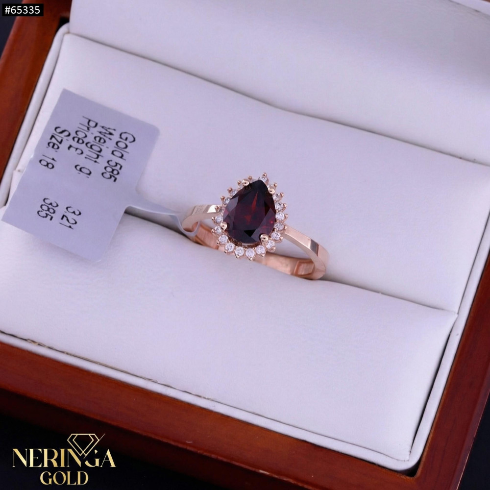 Rose gold women's ring #65335