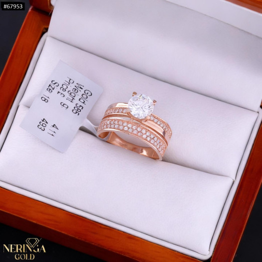 Rose gold women's ring #67953