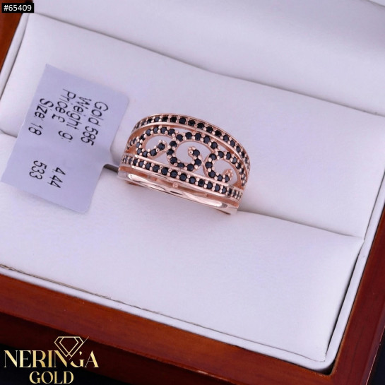 Rose gold women's ring #65409