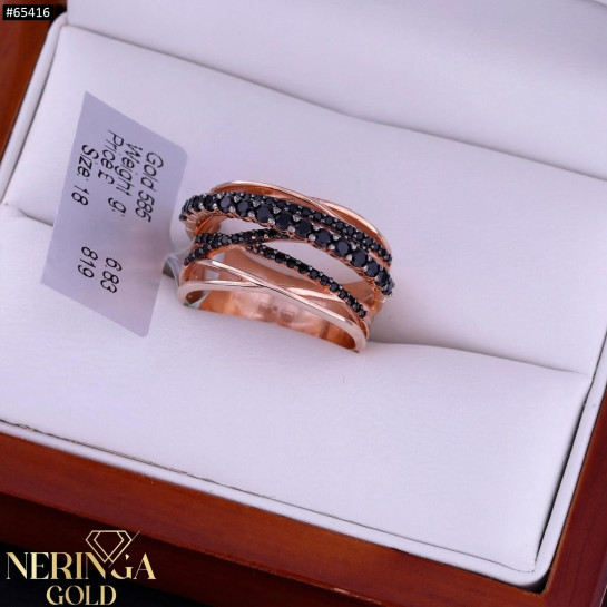 Rose gold women's ring #65416