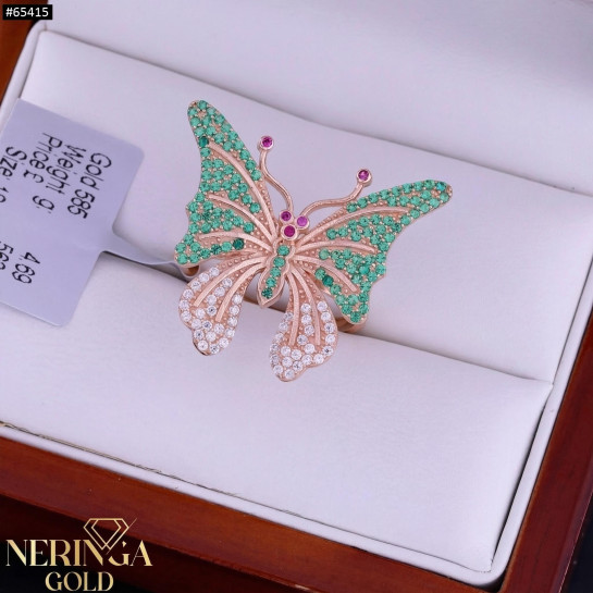 Rose gold women's ring #65415