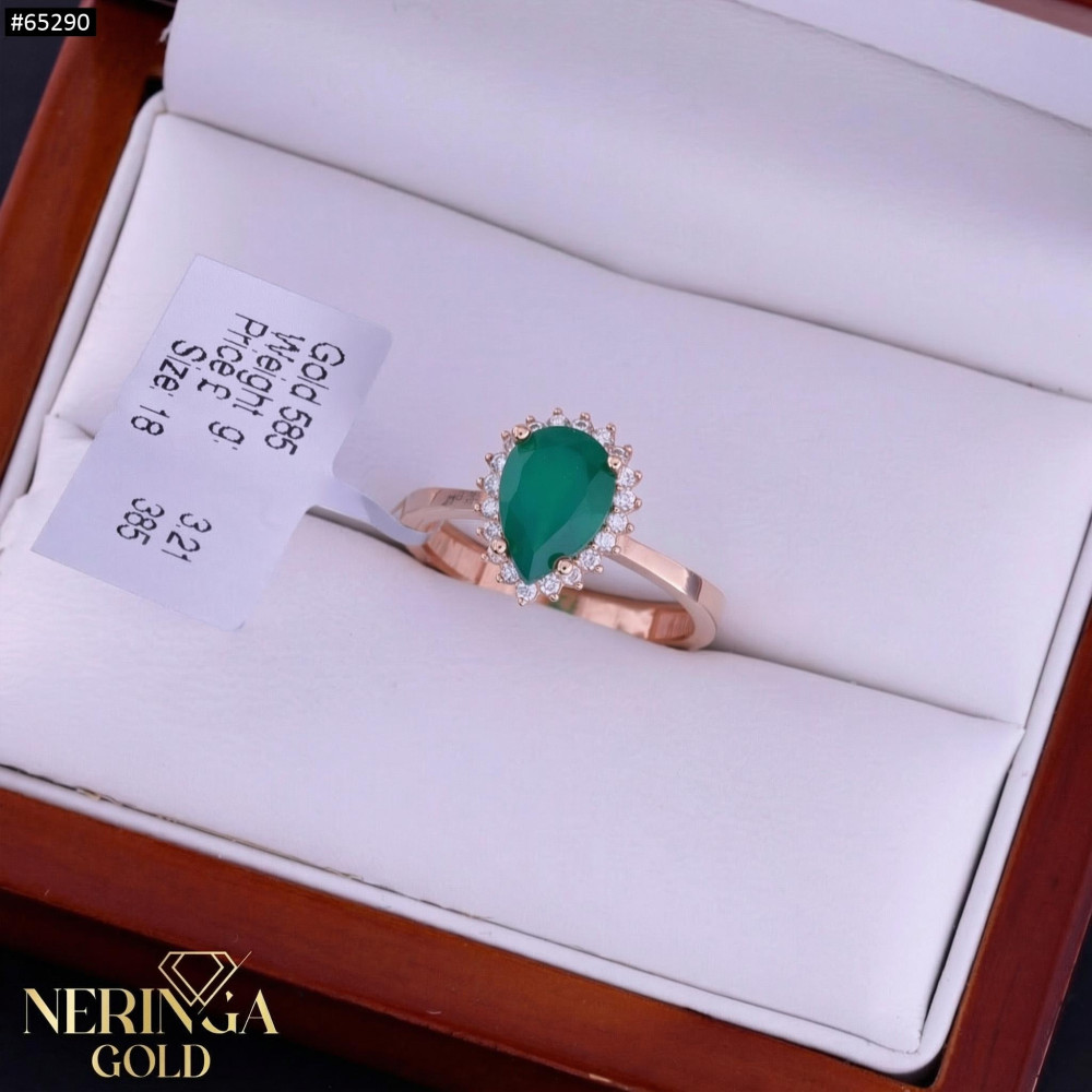 Rose gold women's ring #65290