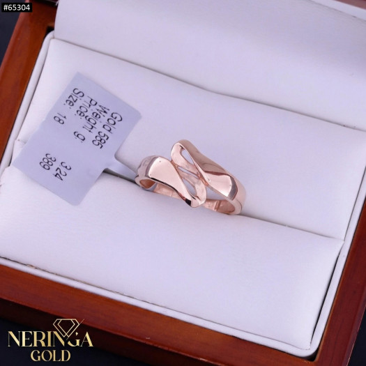 Rose gold women's ring #65304